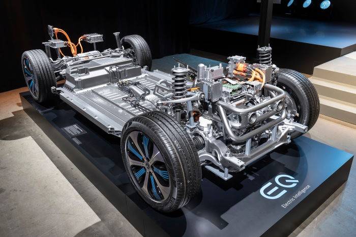 Mercedes-Benz EQC 400 Ionity védett akummulátorok